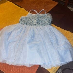 Girl light blue dress